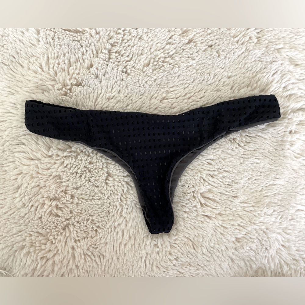 Acacia Swimwear Black Mesh Ho’okipa Bottoms
